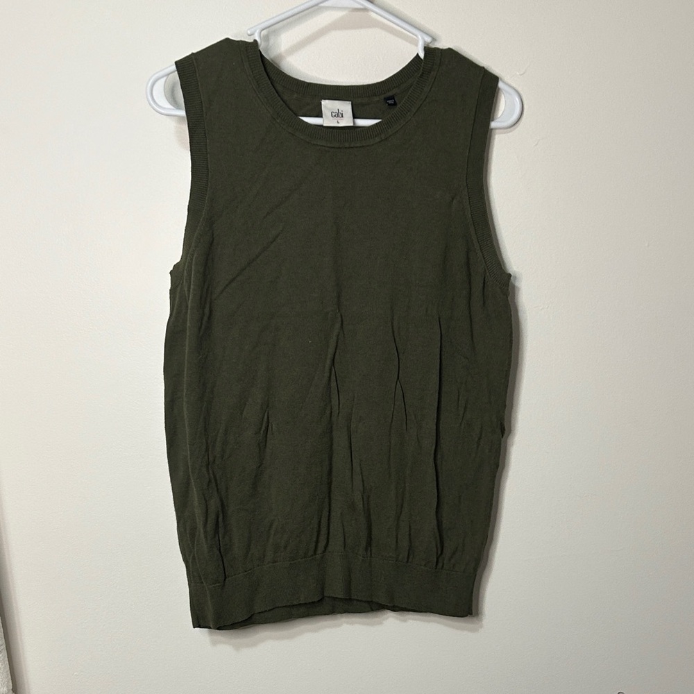 CAbi Olive Green Tank Top